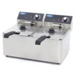 Gastro Fritteuse - 2 x 8 l - 2 Körbe - Bis zu 2,8 kg Pommes Frites | MAXIMA 09365225