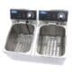 Gastro Fritteuse - 2 x 8 l - 2 Körbe - Bis zu 2,8 kg Pommes Frites | MAXIMA 09365225
