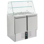 Combisteel Gekühlte Saladette mit Glas 2 Türen - B900xT700xH850mm - 7950.0400 - 7950.0400