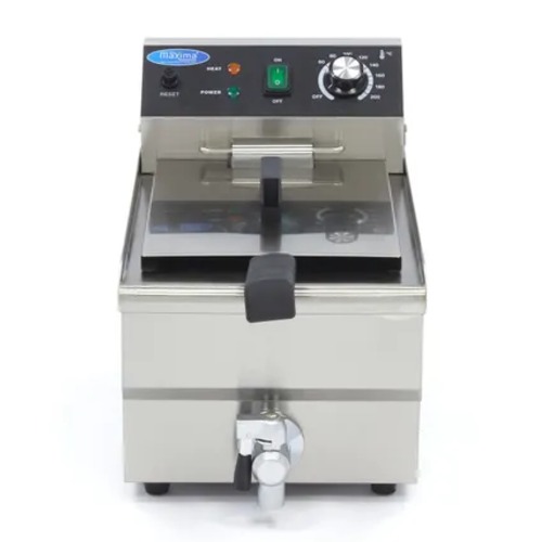 Maxima Gastro Fritteuse - 10 liter - 3 kW - mit Ablasshahn - 09365228 - 09365228