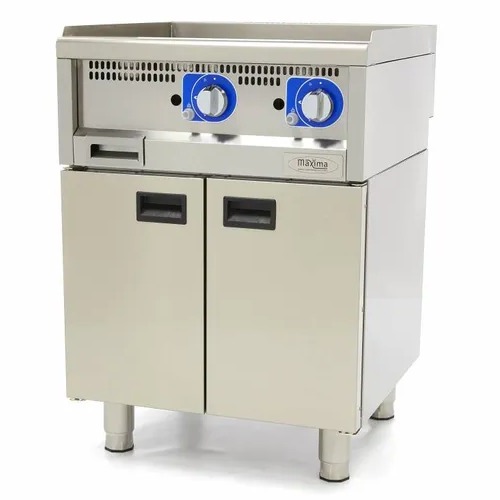 Maxima Gastro Gas Grillplatte - Glatt - Doppeleinheit - 5 kW - 60 cm Tief - 09391600 - 09391600