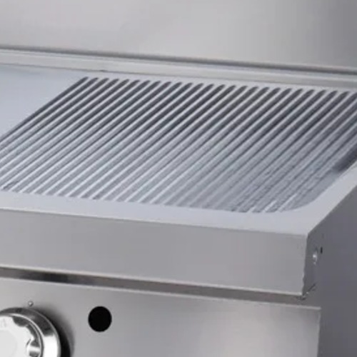 Maxima Gastro Grillplatte Gas - Halb Gerillt - Doppeleinheit - B800xT700xH280mm - 09395990 - 09395990