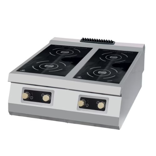 Gastro Premium Induktionskochfeld - 4 Brenner - Doppeleinheit - 90 cm Tief - Elektrisch - Maxima 09398556