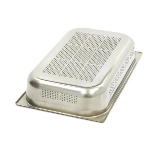 Maxima Gastro Gastronormbehälter - 1/1 GN - 10 cm Tief - Edelstahl - Perforiert - 09367603 - 09367603