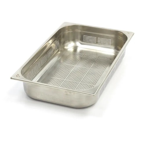 Maxima Gastro Gastronormbehälter - 1/1 GN - 10 cm Tief - Edelstahl - Perforiert - 09367603 - 09367603