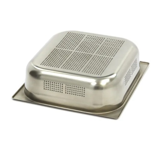Maxima Gastro Gastronormbehälter - 2/3 GN - 10 cm Tief - Edelstahl - Perforiert - 09367671 - 09367671