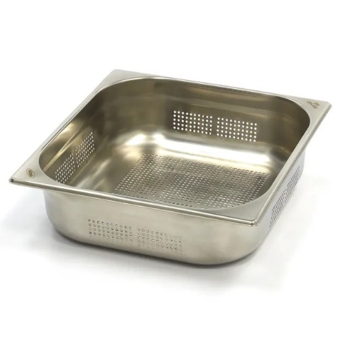 Maxima Gastro Gastronormbehälter - 2/3 GN - 10 cm Tief - Edelstahl - Perforiert - 09367671 - 09367671