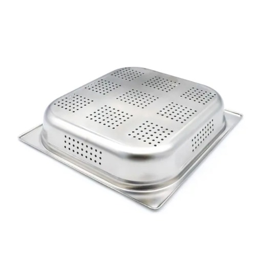Maxima Gastro Gastronormbehälter - 2/3 GN - 6,5 cm Tief - Edelstahl - Perforiert - 09367670 - 09367670