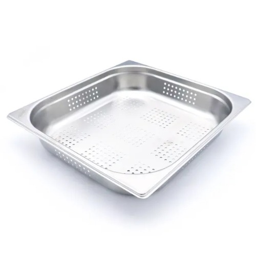 Maxima Gastro Gastronormbehälter - 2/3 GN - 6,5 cm Tief - Edelstahl - Perforiert - 09367670 - 09367670