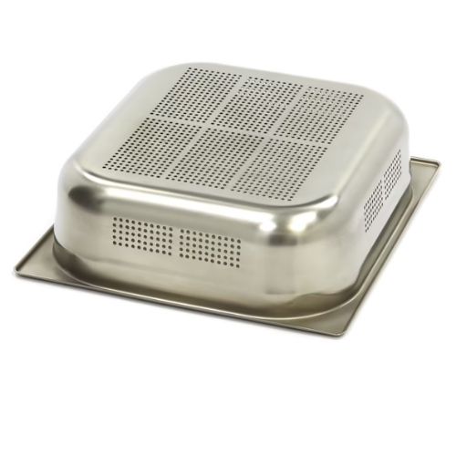 Gastro Gastronormbehälter - 2/3 GN - 10 cm Tief - Edelstahl - Perforiert - 09367671
