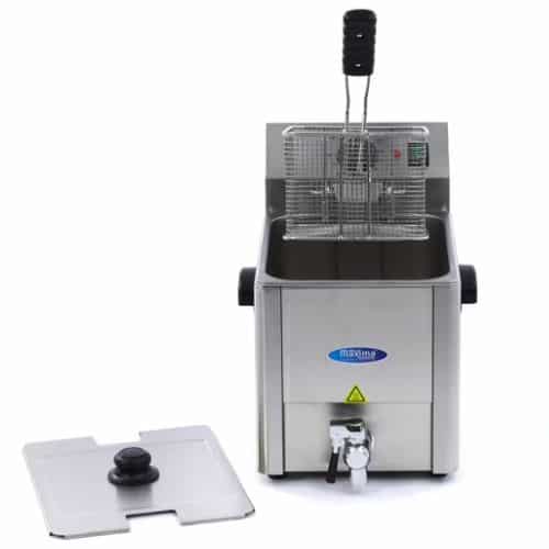 Gastro Fritteuse 8 liter - 1 Korb - mit Ablasshahn | Maxima 09300415