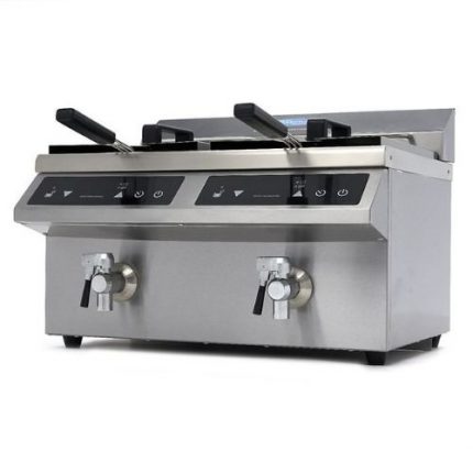 Induksjonsfrityr dobbel | 2X 8 liter | 230V | 1fas | 2 x 3500 Watt | B576xD478xH410mm | Maxima | MAXEFC | 09371095 | 106003