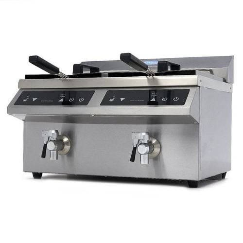 Induksjonsfrityr dobbel | 2X 8 liter | 230V | 1fas | 2 x 3500 Watt | B576xD478xH410mm | Maxima | MAXEFC | 09371095 | 106003