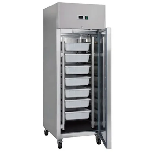 Maxima Fischkühlschrank 600 liter - 7 Behälter (60 x 40 cm) - auf Rädern - Rostfreier Stahl - B680xT820xH1980 mm - 09400002 - 09400002