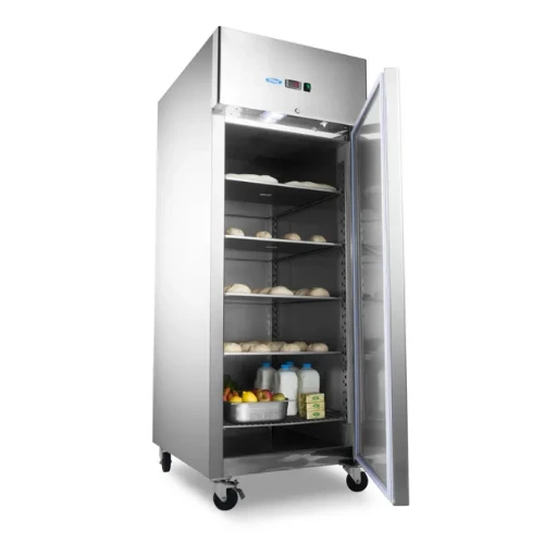Maxima Gastro Bäckerei Kühlschrank - 800 l - Einstellbare Regale - Passend 60 x 40 cm - Doppelvolumen - auf Rädern - 09400175