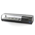Gastro Sushi Kühlaufsatzvitrine - 52 liter - 5 x 1/3 GN - Tischplatte - Maxima 09400865 - 09400865