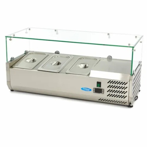Maxima Gastro Aufsatzkühlvitrine - 95 cm - Passt 3 x 1/3 GN - 09400317 - 09400317