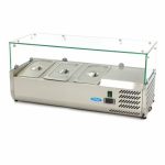 Maxima Gastro Aufsatzkühlvitrine - 95 cm - Passt 3 x 1/3 GN - 09400317 - 09400317