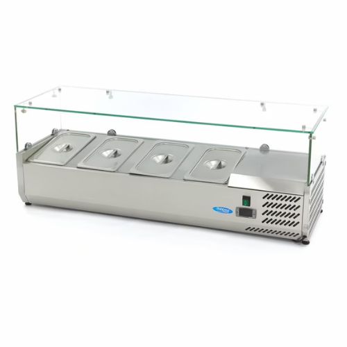 Gastro Aufsatzkühlvitrine - 120 cm - Passt 4 x 1/3 GN - Maxima 09400320