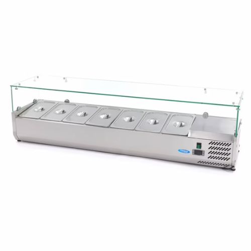 Gastro Aufsatzkühlvitrine - 160 cm - Passt 7 x 1/3 GN - Maxima 09400329