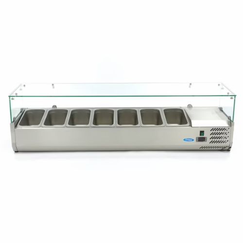 Gastro Aufsatzkühlvitrine - 160 cm - Passt 7 x 1/3 GN - Maxima 09400329