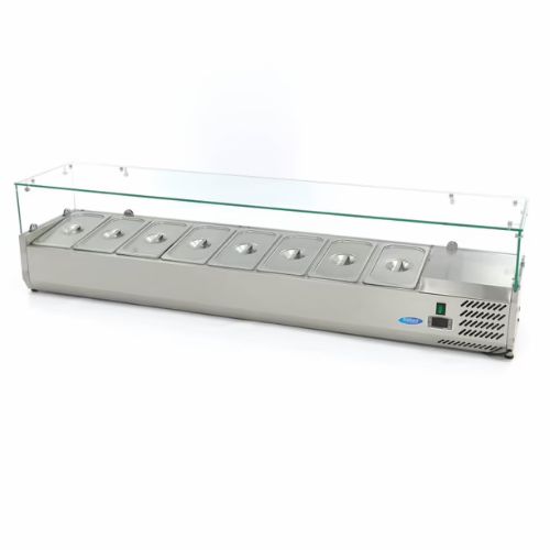 Gastro Aufsatzkühlvitrine - 180 cm - Passt 8 x 1/3 GN - Maxima 09400332