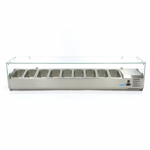 Gastro Aufsatzkühlvitrine - 200 cm - 9 x 1/3 GN - 09400335