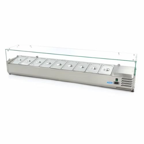 Gastro Aufsatzkühlvitrine - 200 cm - 9 x 1/3 GN - 09400335