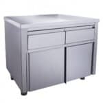 Schiebetürenschrank mit 2 Schubladen, 1000x700mm | Saro 700-2200