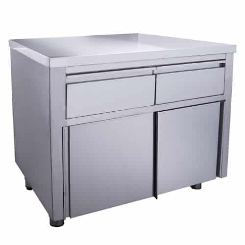 Schiebetürenschrank mit 2 Schubladen, 1000x700mm | Saro 700-2200