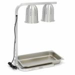 Gastro Wärmelampe - 2 Lampen - inkl. Lampen und 1 x 1/1 GN -Behälter - Maxima 09362041