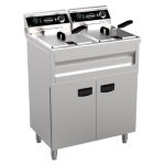 Combisteel Elektro Fritteuse mit Unterschrank - 2 x 9 liter - 2 x 3.3 kW - 2 x 230 V - 7455.0985 - 7455.0985