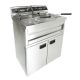 Combisteel Elektro Fritteuse mit Unterschrank - 2 x 9 liter - 2 x 3.3 kW - 2 x 230 V - 7455.0985 - 7455.0985