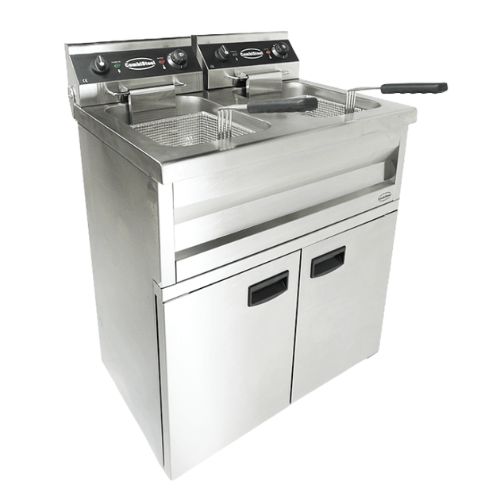 Elektro Fritteuse mit Unterschrank - 2 x 9 liter - 2 x 3.3 kW - 2 x 230 V - 7455.0985