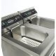 Combisteel Elektro Fritteuse mit Unterschrank - 2 x 9 liter - 2 x 3.3 kW - 2 x 230 V - 7455.0985 - 7455.0985