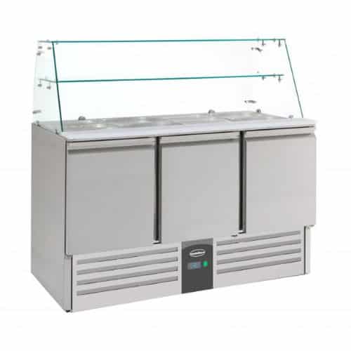 Gekühlte Saladette mit Glas und 3 Türen | Combisteel 7950.0405