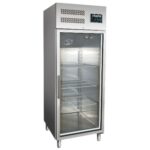 Gewerbekuehlschrank Glastuer 2 1 GN Modell GN 600 TNG Edelstahl Energieklasse B 323-3102
