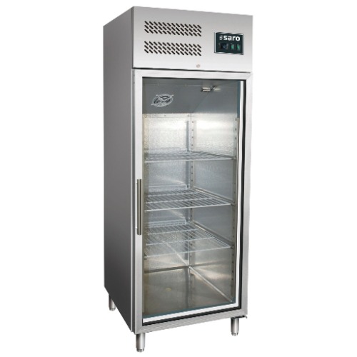 Gewerbekuehlschrank Glastuer 2 1 GN Modell GN 600 TNG Edelstahl Energieklasse B 323-3102