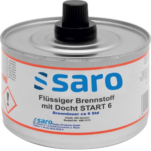 Flüssiger Brennstoff m. Docht START 6, VPE 24Dosen | SARO 408-1015