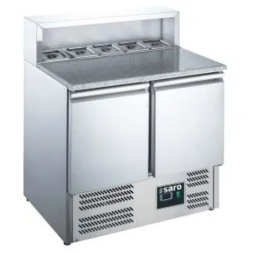 Saro Pizzatisch 2 Türen - mit Aufsatz - Granit Arbeitsplatte - EPS 900 - 465-1040 - 465-1040