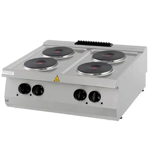 Maxima Gastro Elektro Kochfeld - 4 Brenner - 400V - 70 cm Tief - 09394998 - 09394998