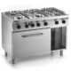 Gasskomfyr med gassovn | 3 x 3,5 kW + 3 x 6 kW | Ovnseffekt 7,9 kW | B1200xD700xH850mm | SARO Germany | SARBWFA | 423-1615 | 191963