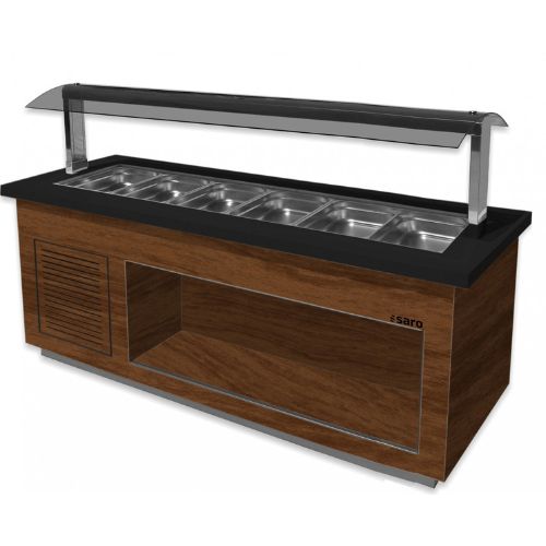 Salatbar 6x 1/1 GN - PREMIUM LINE SB-K230 Walnuss - Saro 366-2215