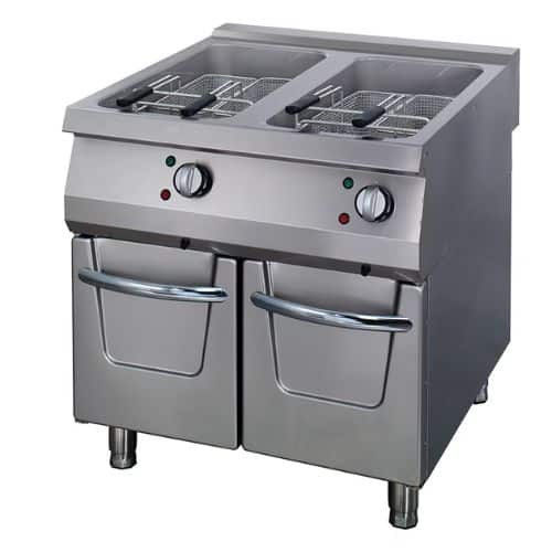 Fritteuse doppelt | 2 x 22 Liter | 400 V-36 kW | Abflusshahn | 90 cm tief | Maxima 09398608