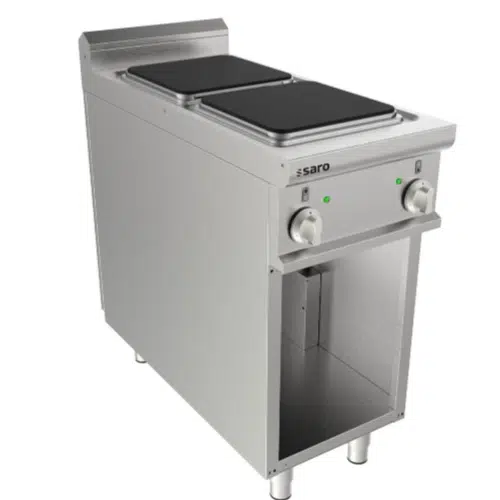 Saro Gastro Elektroherd offener Unterbau - 2 Platten - 400V - 8KW - LQ/CQE2BA - 423-8200 - 423-8200