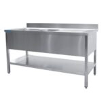 Spültisch 2 Becken, links - B 1600 x T 700 mm | Saro 700-2545L