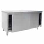 Edelstahlschrank, Schiebetür - T 700 x B 1000 mm | Saro 700-2000