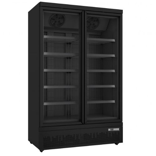 Tiefkühlschrank 2 Glastür - GTK 930 PRO - SCHWARZ - Saro 453-1124