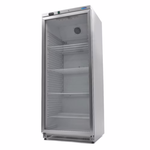 Gastro Kühlschrank 600 liter - Rostfreier Stahl - mit Glastür | Maxima 09405034