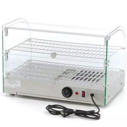 Oppvarmet matdisplay 55cm | 2 hyller | 45L | B554xD376xH376mm | Maxima | MAXKKA | 09400775 | 202124